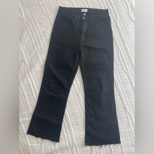 Black, Ankle Flare Jeans